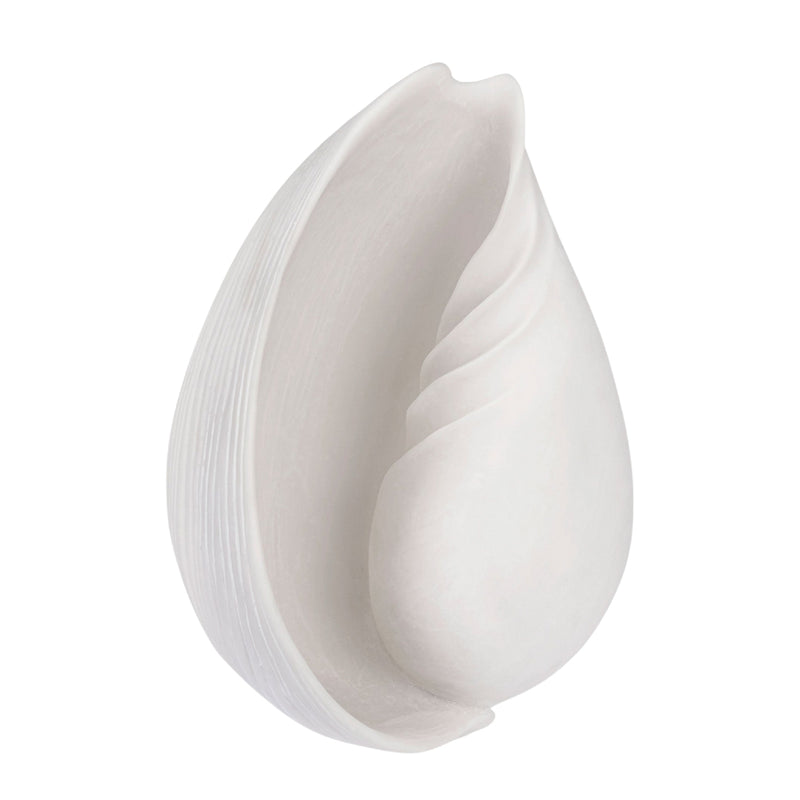 Large off-white faux conch shell decor for coastal luxury interiors