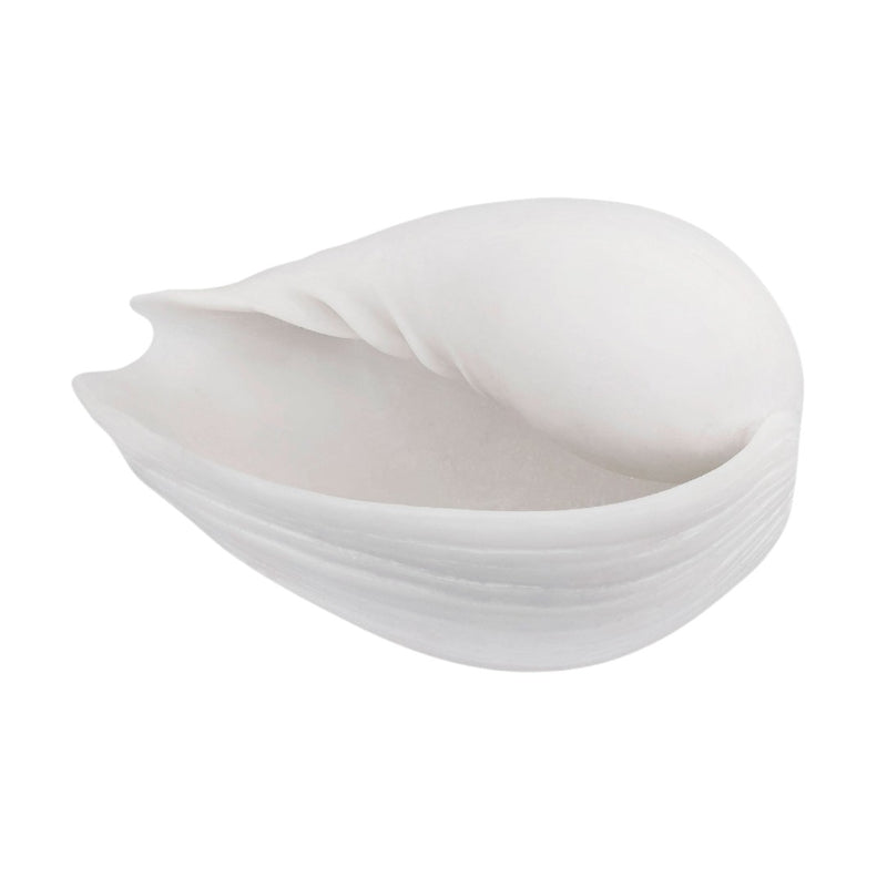 Small off-white faux conch shell for luxury coastal decor orizontal