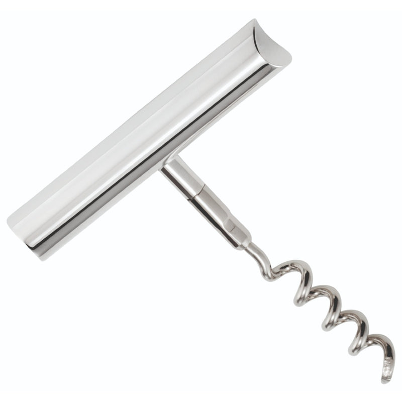 Close-up of Corkscrew New York Sterling Silver by Sonja Quandt with polished handle