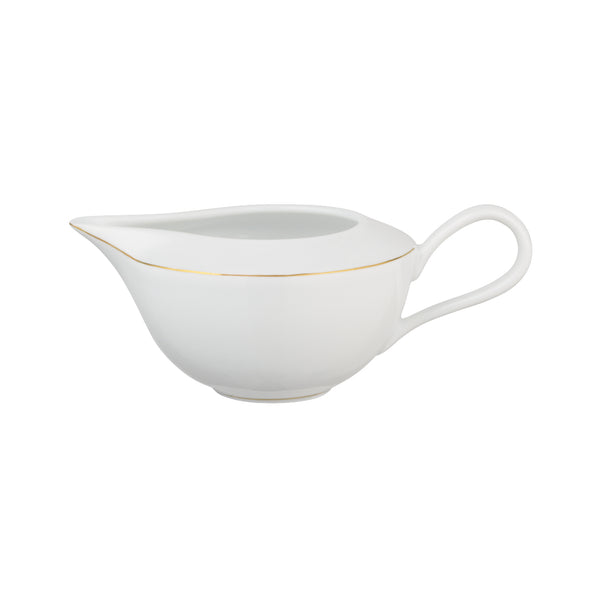 Limoges porcelain creamer with gold rim from the Monceau Gold collection by Raynaud
