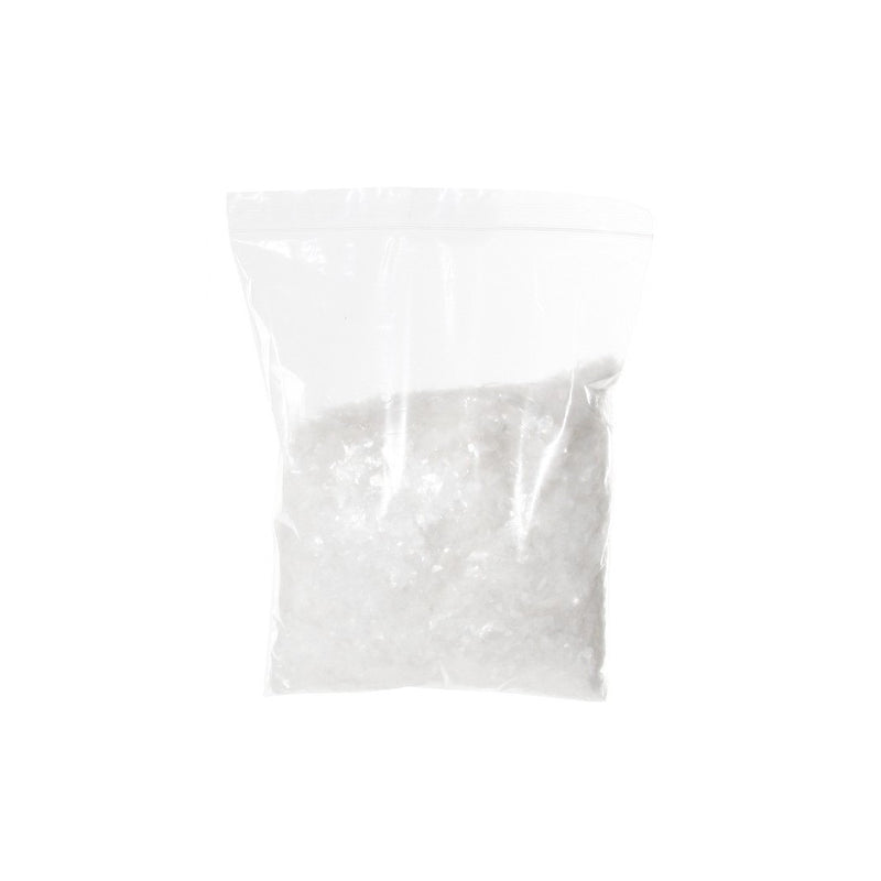 Bag of artificial decorative snow for Christmas tables by Shishi, elegant white festive décor.