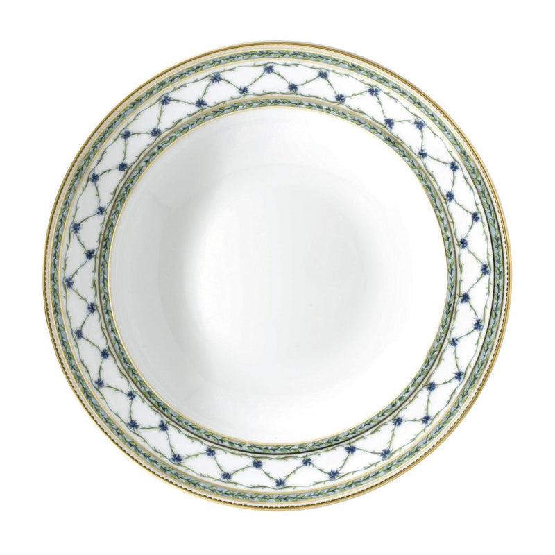 Deep Chop Plate Allée du Roy porcelain by Raynaud