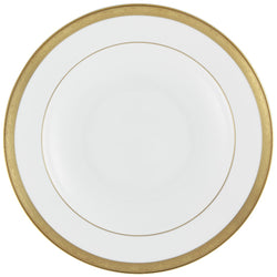 Deep porcelain chop plate with gold inlay from the Ambassador Gold collection by Raynaud

