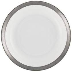 Raynaud Ambassador Platine deep coupe porcelain plate with platinum rim, 17cm