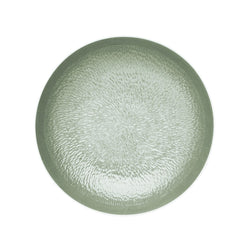 Raynaud Minéral Irisé Céladon porcelain deep plate 17cm with iridescent celadon glaze and sculptural design