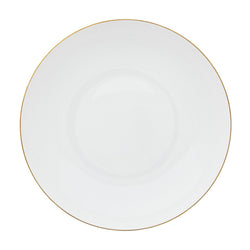 Limoges porcelain deep plate 22cm with gold rim from the Monceau Gold collection by Raynaud
