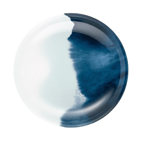 Raynaud Abysses 27cm deep porcelain plate with indigo marine design