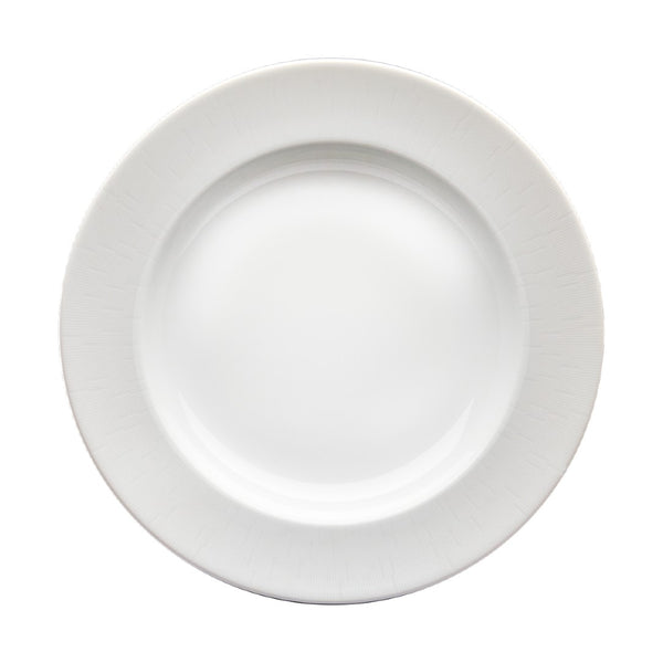 Deep serving platter in engraved white Limoges porcelain – Infini White by Haviland