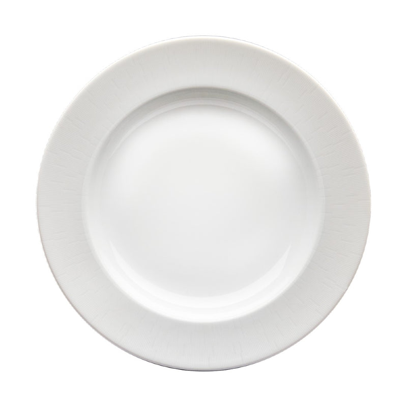 Deep serving platter in engraved white Limoges porcelain – Infini White by Haviland