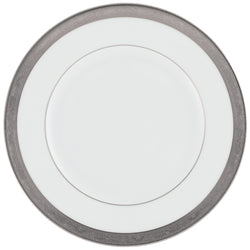 Raynaud Ambassador Platine porcelain dessert plate 22cm with platinum rim and Renaissance-style detailing