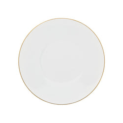 Limoges porcelain dessert plate 22cm with gold rim from the Monceau Gold collection by Raynaud