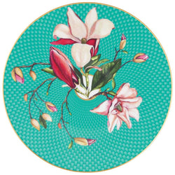 Raynaud porcelain dessert plate Trésor Fleuri with magnolia motif