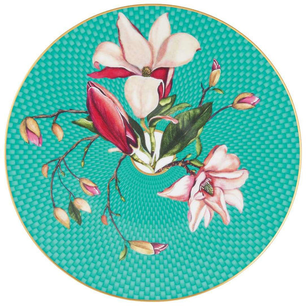 Raynaud porcelain dessert plate Trésor Fleuri with magnolia motif