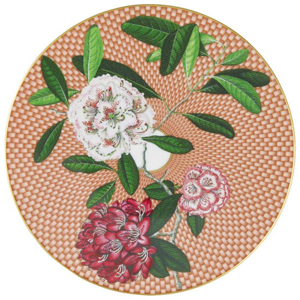 Raynaud porcelain dessert plate Trésor Fleuri with rhododendron motif