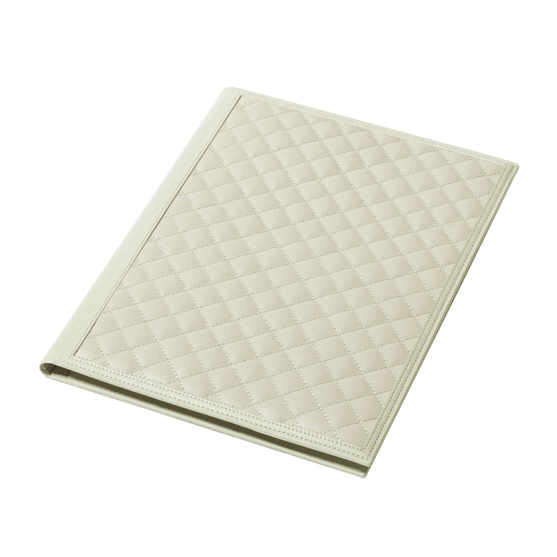 Amiramour Leather A4 Large Notepad Holder with Paper Sheets 'Diamonds' by Giobagnara x Riviere 