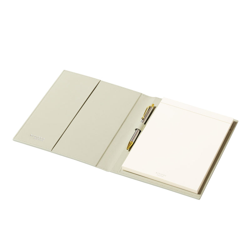 Amiramour Leather A5 Medium Notepad Holder with Paper Sheets 'Diamonds' by Giobagnara x Riviere 1