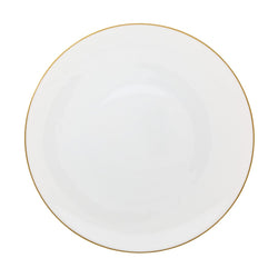 Limoges porcelain dinner plate 27cm with gold rim from the Monceau Gold collection by Raynaud