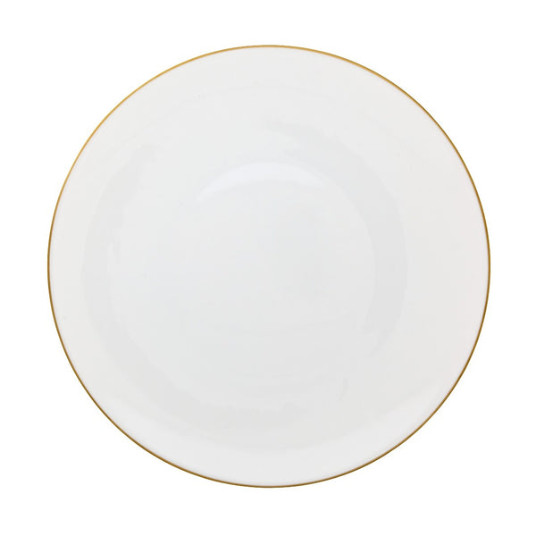 Limoges porcelain dinner plate 27cm with gold rim from the Monceau Gold collection by Raynaud