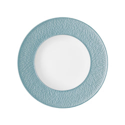 Raynaud Minéral Irisé Sky Blue 29cm porcelain dinner plate with iridescent glaze and nature-inspired texture
