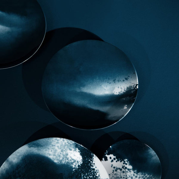 Luxury porcelain dinner plate Abysses collection Raynaud inspired by ocean depths