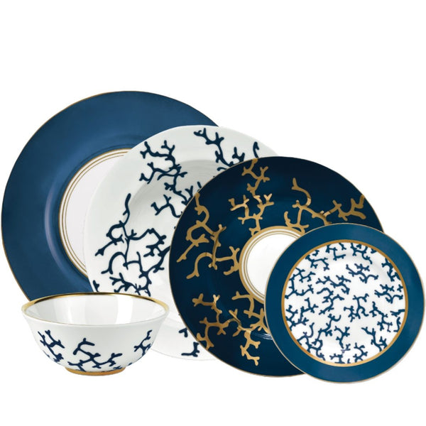 Dinnerware Set of 30 Pieces Cristobal Marine luxury porcelain by Raynaud