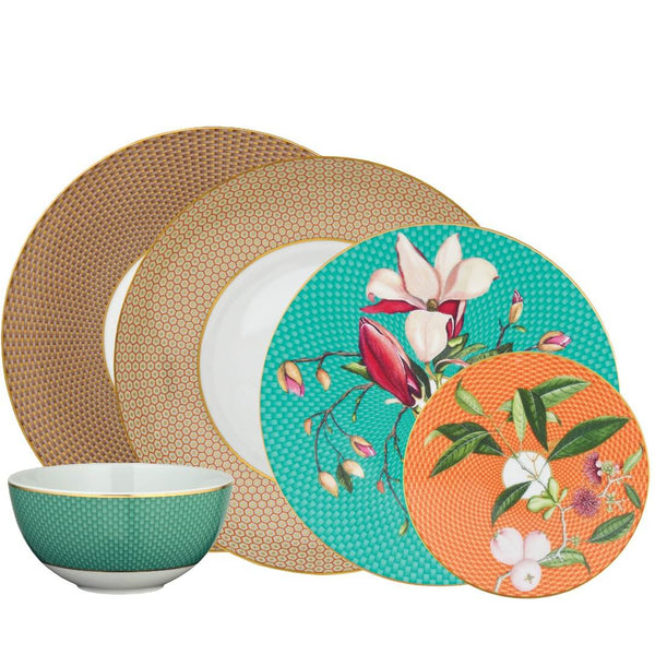 Raynaud porcelain dinnerware set of 30 mixing Trésor and Trésor Fleuri