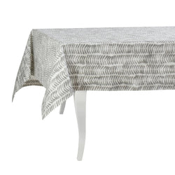 Tablecloth with a geometric pattern on a white background