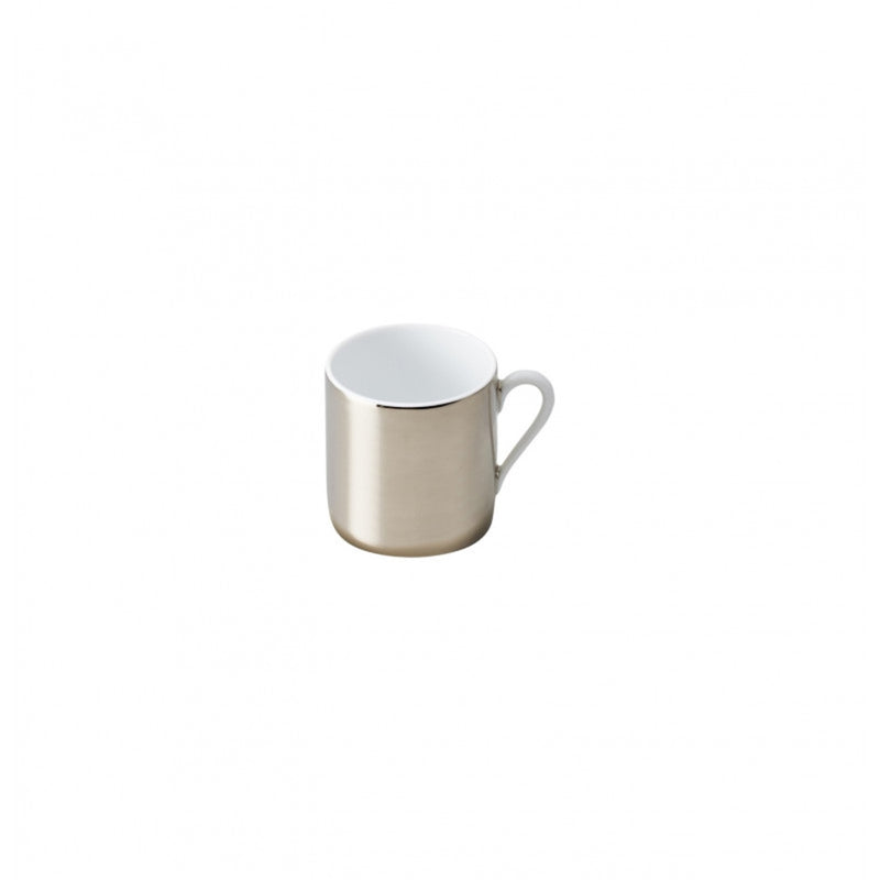 White platinum espresso cup on a white background