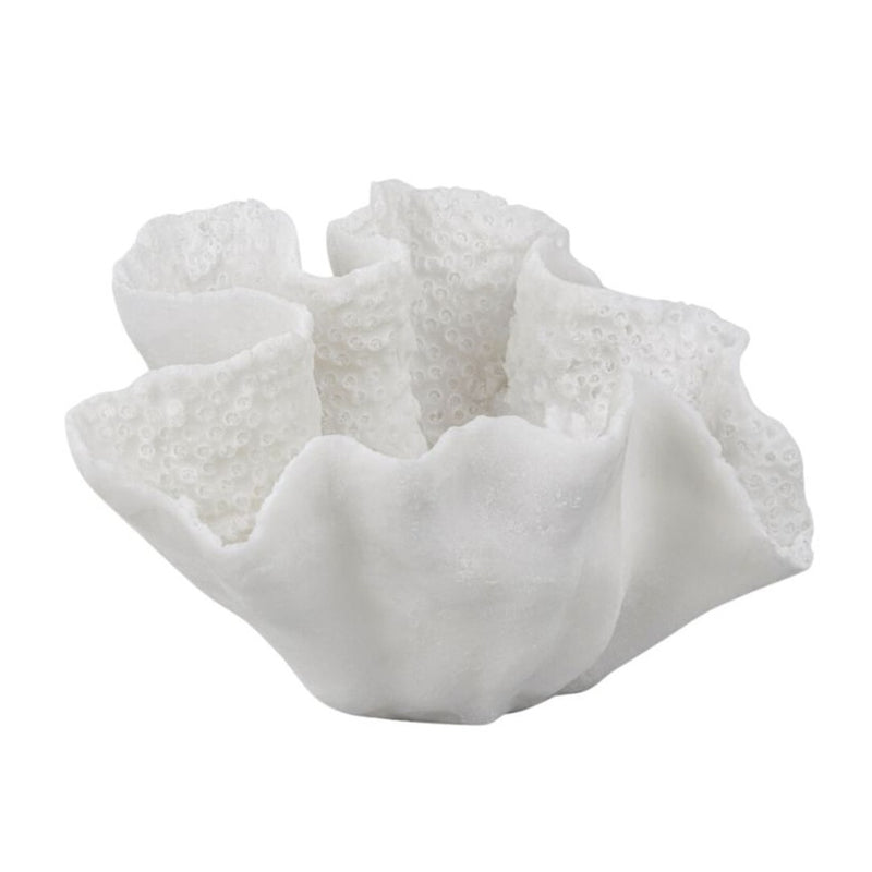 White textured bowl on a white background