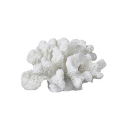 Small white faux coral sculpture with delicate branching design