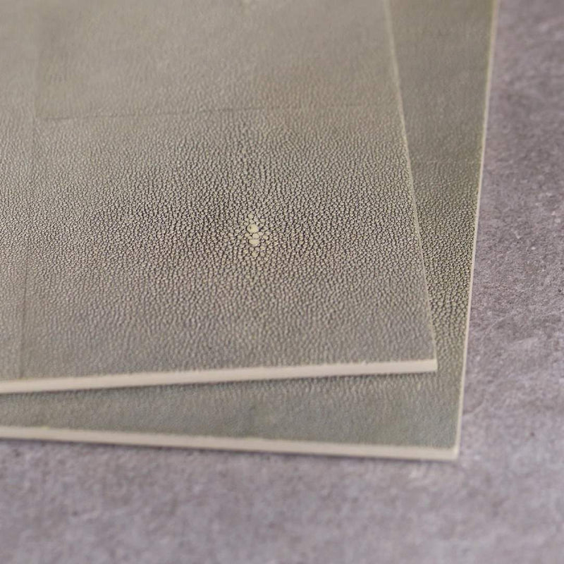 stacked Faux Shagreen coaster in natural by Posh Trading Company, luxury resin table accessory