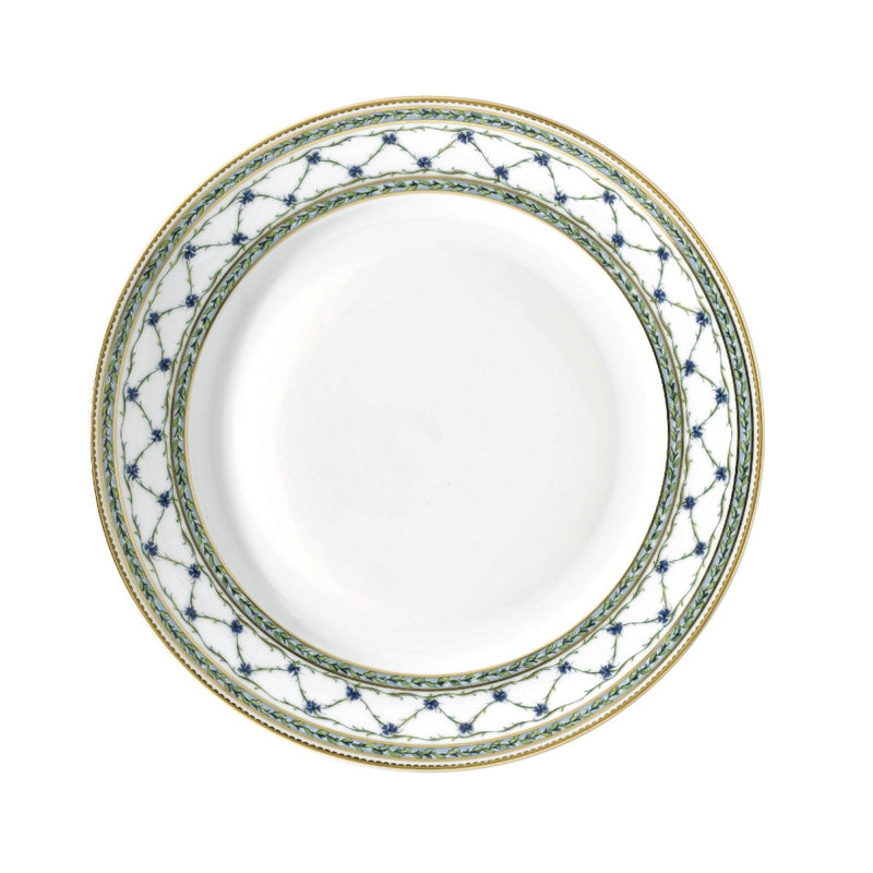 Flat Chop Plate from the Allée du Roy collection. Crafted in Limoges porcelain, a refined serving piece for elegant dining and entertaining.