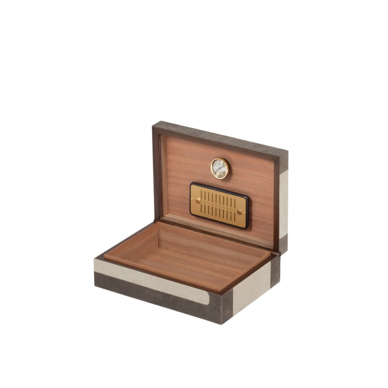 Giobagnara “Flow” Small Humidor in White & Smoke Leather