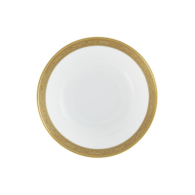 Porcelain fruit saucer with gold inlay from the Ambassador Gold collection by Raynaud