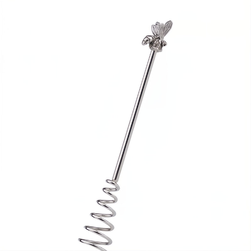 Silver-plated honey dipper with bee detail by Sonja Quandt