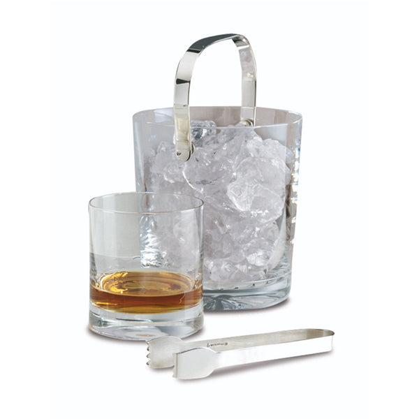 Styled Cool Ice Tongs Silver-Plated 14 cm by Sonja Quandt with a ice bucket filled with ice