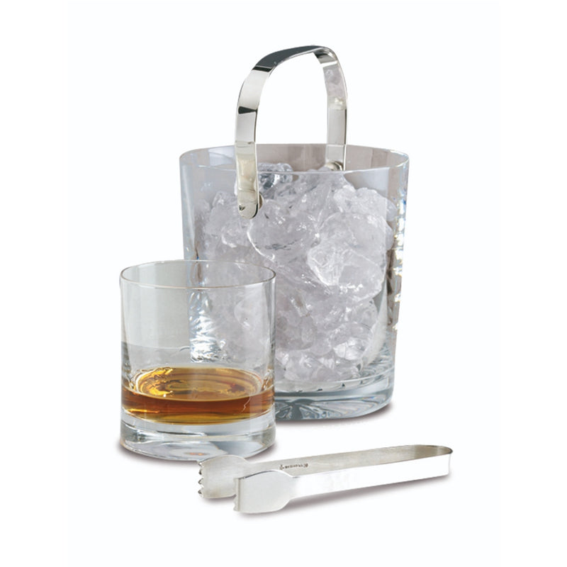 Styled Cool Ice Tongs Silver-Plated 14 cm by Sonja Quandt with a ice bucket filled with ice