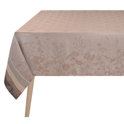 Tablecloth with floral pattern on a white background