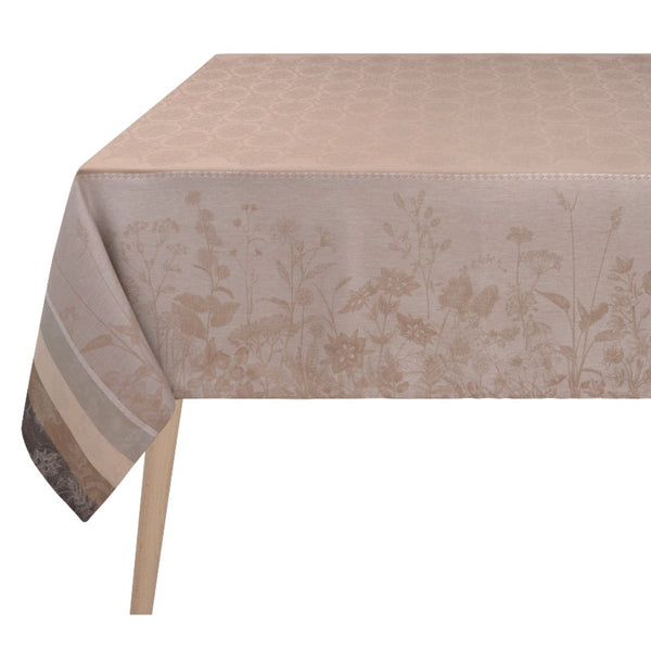 Tablecloth with floral pattern on a white background