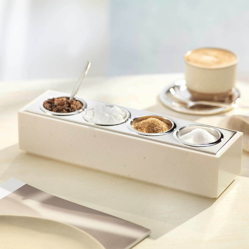 Styled with sugars silver-plated jam and sugar bar in cream by Robbe & Berking