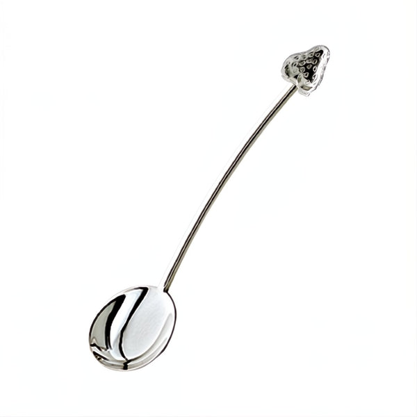 Silver-plated jam spoon with strawberry detail by Sonja Quandt