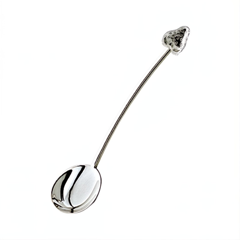 Silver-plated jam spoon with strawberry detail by Sonja Quandt