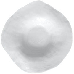 Set of 2 large deep dinner plates white No7 Indulge by Sarah-Linda porcelain on a white background