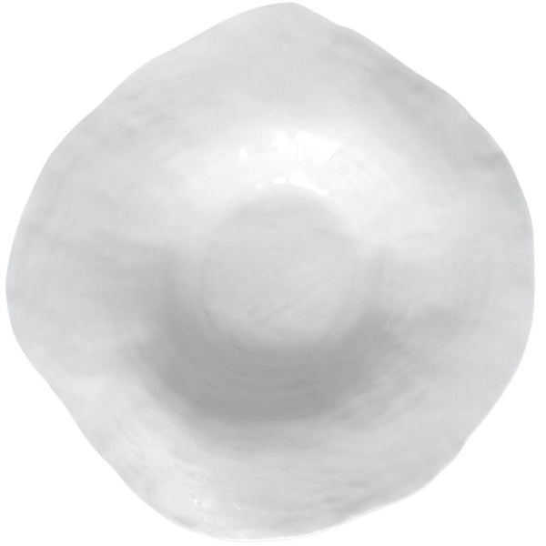 Set of 2 large deep dinner plates white No7 Indulge by Sarah-Linda porcelain on a white background