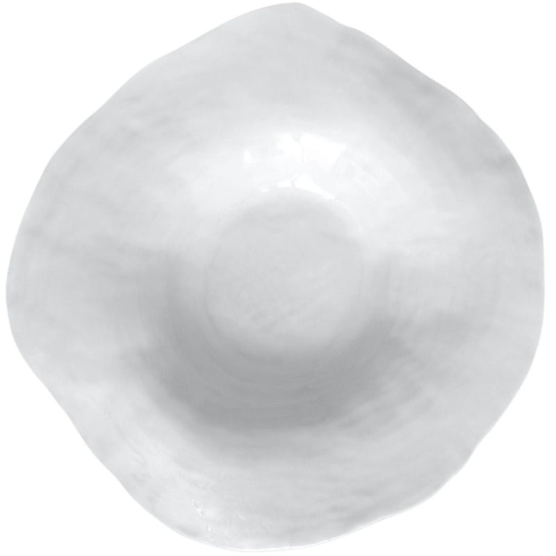 Set of 2 large deep dinner plates white No7 Indulge by Sarah-Linda porcelain on a white background