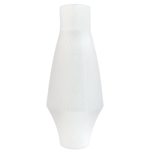 White ceramic vase on a white background