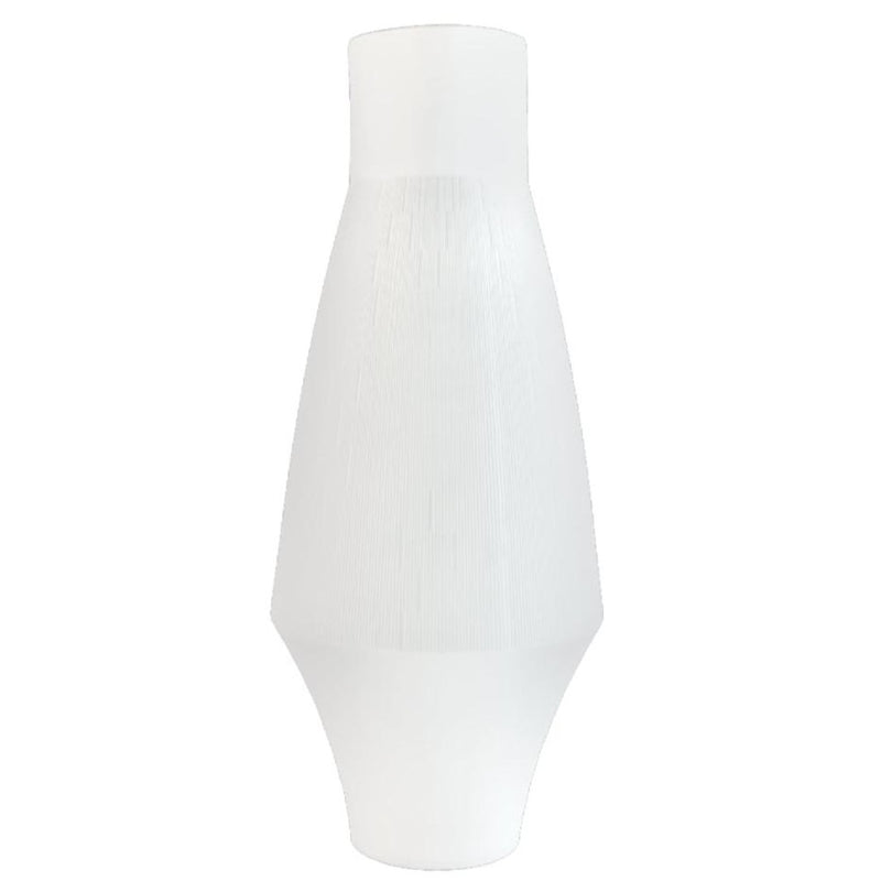 White ceramic vase on a white background