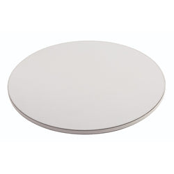 Jupiter round leather Lazy Susan tray by Giobagnara in light beige, fully leather-clad rotating serving tray.
