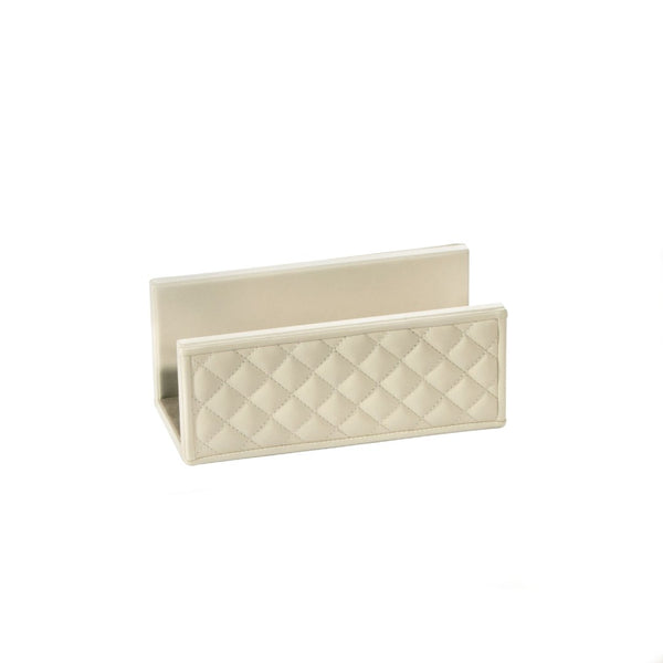 Angle view of Celio Diamonds leather envelope holder with quilted padded inserts by Giobagnara x Riviere
