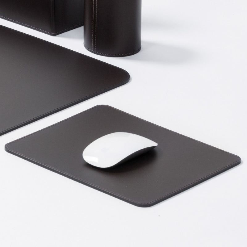 Giobagnara x Rudi Tecnocuoio leather mouse pad with rounded edges